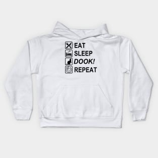 Eat Sleep Dook! Repeat Funny Ferret Kids Hoodie